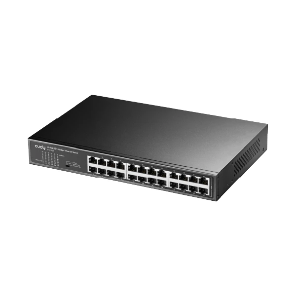 FS1024 24-პორტიანი სვიჩი 10/100 Mbps მეტალის კორპუსით