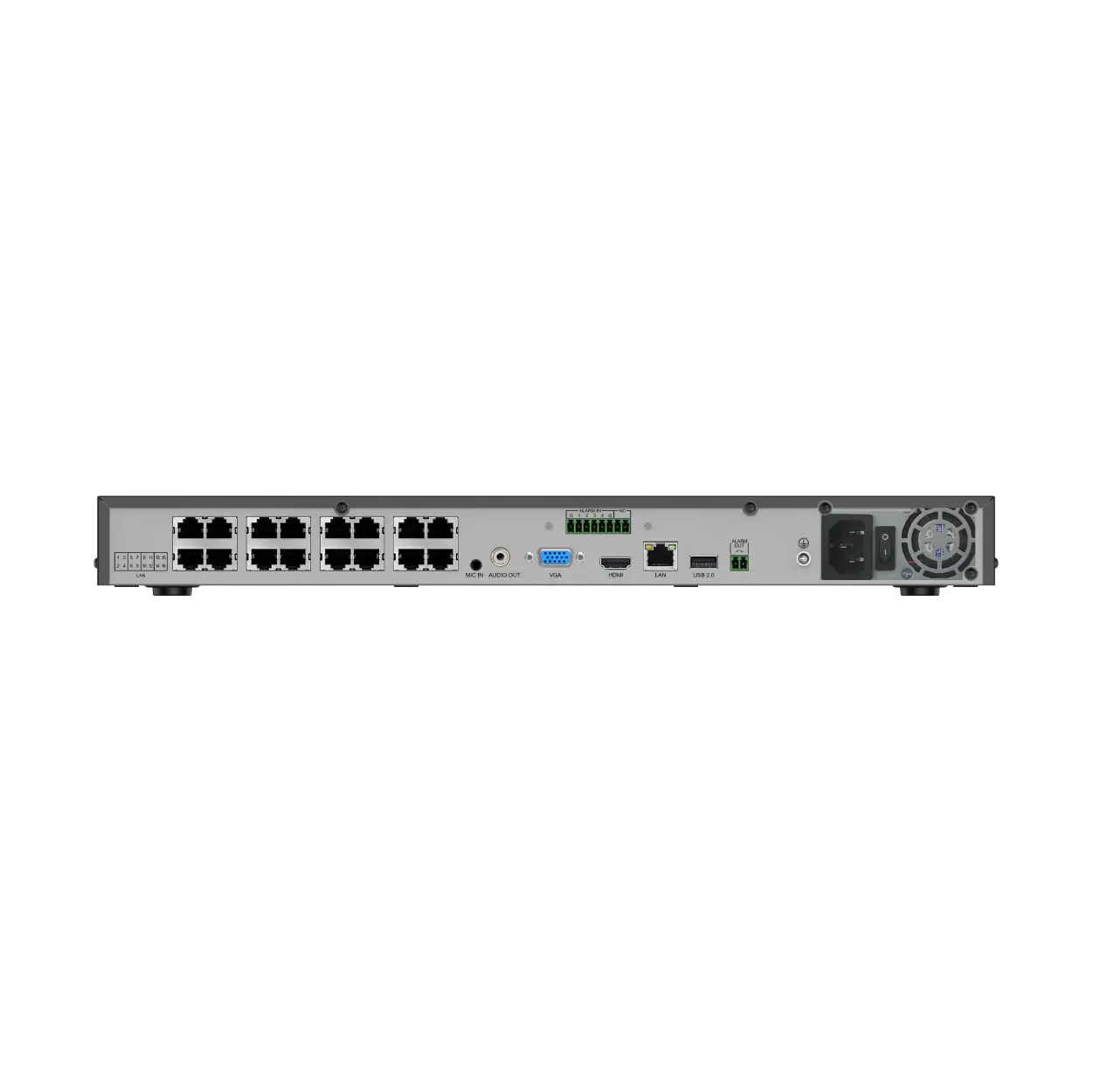 ქსელური ჩამწერი TC-R3220 416HA NVR 16 PoE+4 NET არხი, 2SATA, AI, Tiandy
